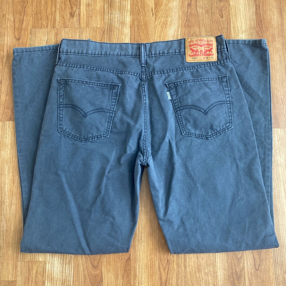 Levi Blue Slacks 34x32 - Picture 6 of 8